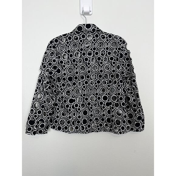 Samuel Dong Black Silver Geometric Cutout Jacket Womens Medium Art Wear - Picture 6 of 16